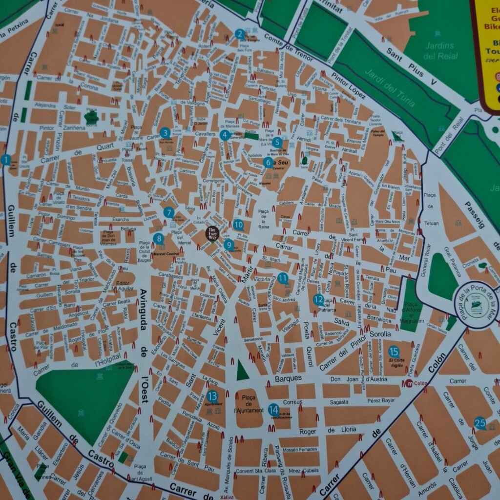 mappa di Valencia di The Easy Way